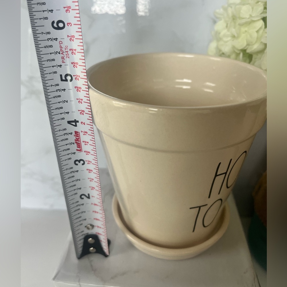 Rae Dunn small planter with bunny ears labeled “HOP TO IT” never used - Picture 7 of 7